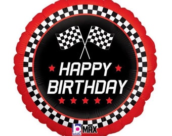 Race Car Balloons | Race Car Birthday Party Decor | Racing Birthday Party Balloons | Car Balloons | Happy Birthday Cars Party