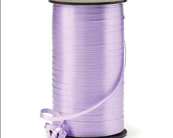 Lavender Balloon Ribbon | Lavender Balloon String | Purple 3/16” Crimped Curling Ribbon | Roll of Ribbon | Lavender Curling Ribbon