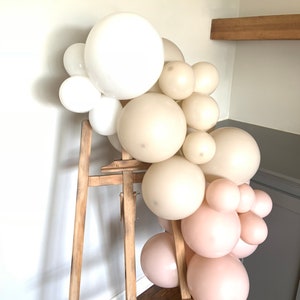 White and Blush Balloon Garland Boho Birthday Party Here Comes The Sun Baby Shower Boho first Birthday image 8