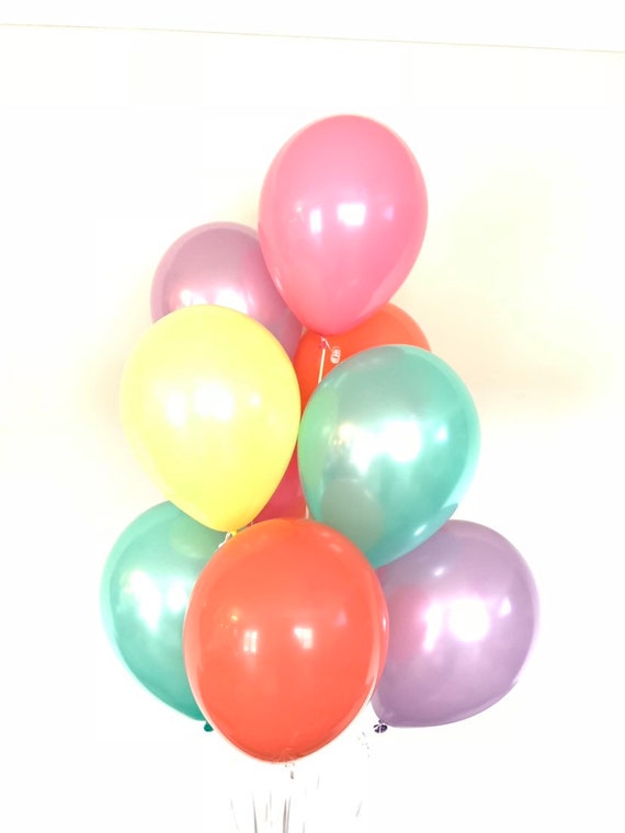 Pastel Rainbow Balloons, Pink and Mint Balloon Bouquet, Spring Balloon  Bouquet, Unicorn Balloons