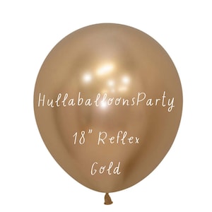 18 inch gouden reflexballonnen | Sempertex Reflex gouden latexballonnen | Gouden decoratie verjaardagsfeestje | Gouden decoratie vrijgezellenfeest | Golden Annive