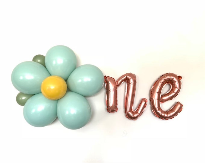 Groovy One Balloons | Flower One Balloons | Rose Gold Script Letter Balloons | Boho First Birthday Balloons | Floral Birthday Party
