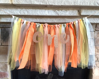 Sage and Citrus High Chair Banner | Little Cutie Ribbon Banner | One High Chair Banner | Little Cutie First Birthday Photo Shoot