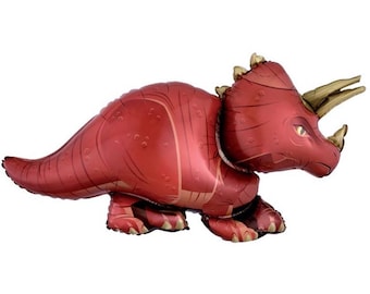 Globos de dinosaurio / Globos de cumpleaños de dinosaurio / Decoración de fiesta de dinosaurio / Globo de triceratops / Rawr