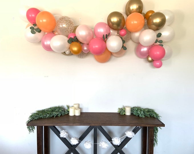 Blush Balloon Garland | Baby in Bloom Baby Shower Decor | Citrus Balloon Garland | Apricot Baby Shower | Love in Bloom Bridal