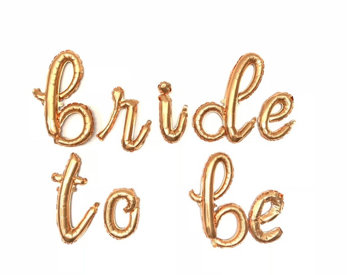 Bride To Be Balloons | Gold Bride To Be Banner | Gold Wedding Decor | Gold Bridal Shower Decor |  Bachelorette Party Decor | Gold Balloons
