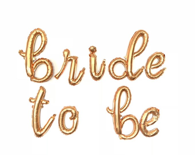 Bride To Be Balloons | Gold Bride To Be Banner | Gold Wedding Decor | Gold Bridal Shower Decor |  Bachelorette Party Decor | Gold Balloons