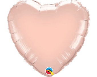 Rose Gold Herz Luftballons | Metallic Rose Gold Mylar Herzballons | Es ist ein Mädchen-Babyparty-Dekor | Rose Gold Brautparty | Valentinstag