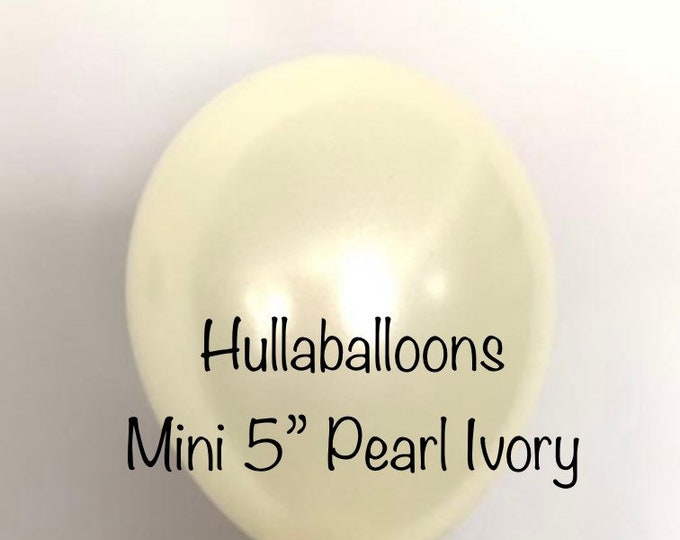 Mini Pearl Ivory Balloons | Neutral Balloons | Mini 5” Latex Balloons | Ivory Balloon Garland | Balloon Artist | Ivory Balloon Decor