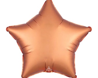 Orange Star Balloon | Astronaut Party Decor | Twinkle Little Star Balloons | Orange Birthday Balloons | Orange Galaxy Decor | Boho Balloons