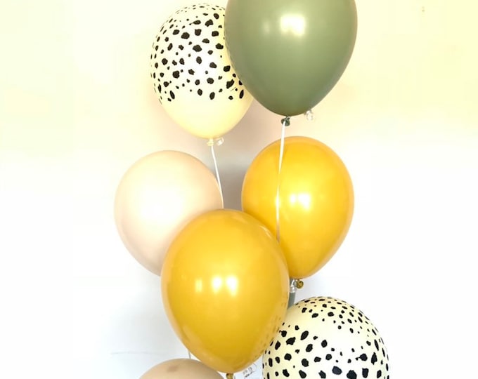 Safari Balloons | Cheetah Balloons | Safari Bridal Shower Decor | Safari Baby Shower | Jungle Birthday Balloons