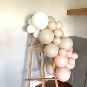 White and Blush Balloon Garland Boho Birthday Party Here Comes The Sun Baby Shower Boho first Birthday image 6