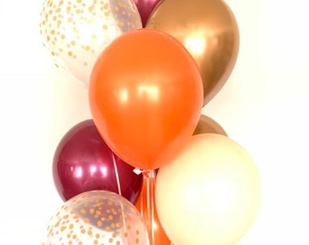 Blush and Burgundy Balloons | Fall Balloons | Little Pumpkin Balloons | Little Pumpkin Baby Shower Decor | Fall Bridal Shower Decor