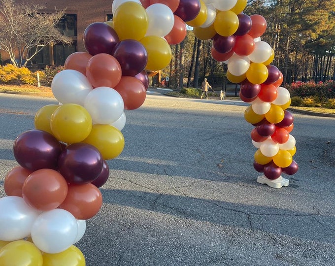Fall Balloon Garland DIY Kit | Turkey Trot Balloon Arch | Burgundy Bridal Shower Decor | Fall Baby Shower | Little Pumpkin First Birthday