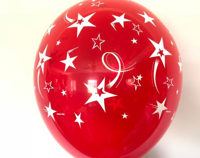 Red Star Balloons | White Star Balloons | Twinkle Little Star Balloons | USA Balloons | Red Star Birthday Balloons | 4th of July Balloons