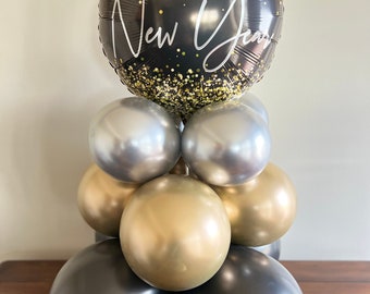 Happy New Year’s Balloon Centerpiece DIY Kit | New Year’s Eve Party Balloons | Hello 2023 Balloons | New Year’s Party Decor