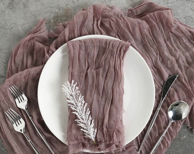 Dusty Violet Gauze Napkins | Amethyst Cotton Napkins | Amethyst Baby Shower Decor | Dusty Violet Bridal Shower Decor | Amethyst Wedding