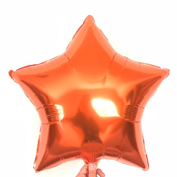 Twinkle Little Star Balloons | Orange Star Balloon | Astronaut Party Decor | Orange Birthday Balloons | Orange Galaxy Decor