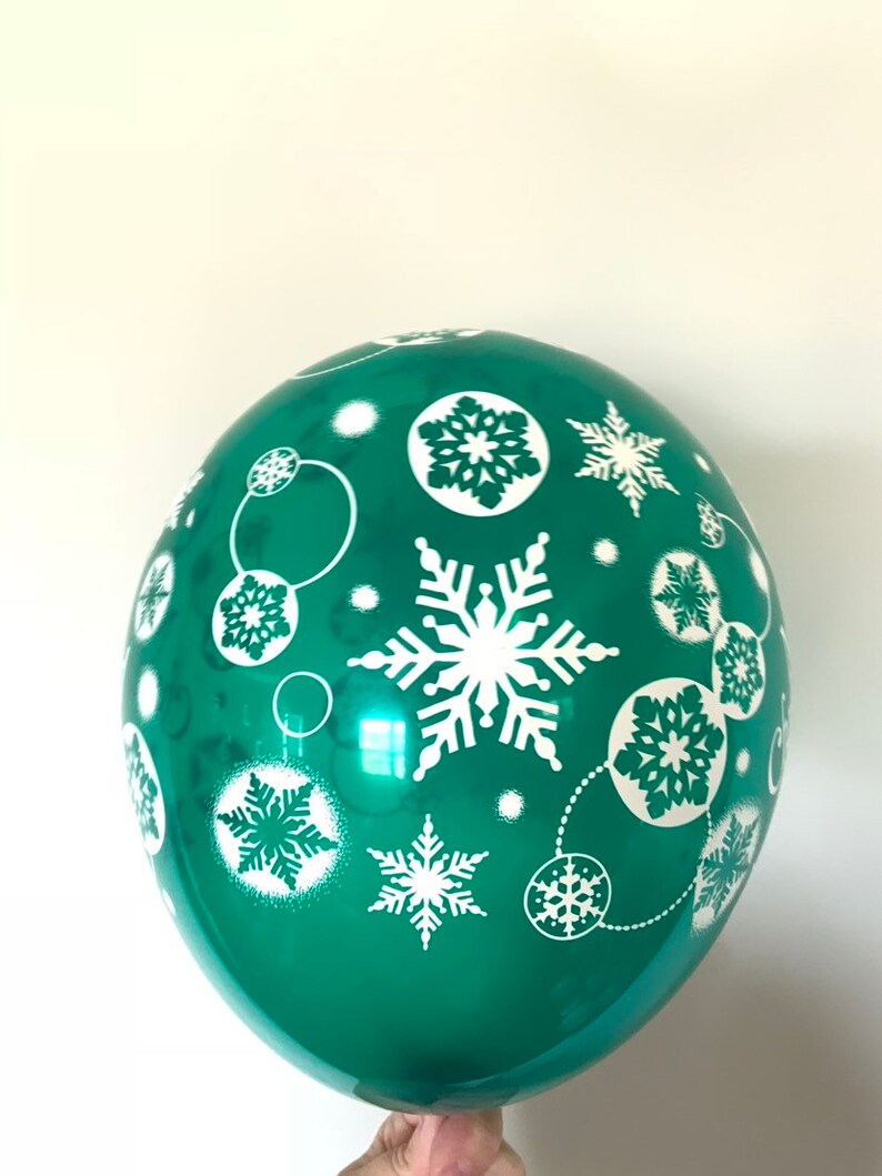 Merry Christmas Balloons Christmas Party Decor Snowflake Balloons Kids Christmas Party Green Christmas Balloons