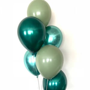 Sage and Eucalyptus Balloons | Light Green Wedding Decor | Green and Gold Balloons | Eucalyptus Balloons | Dark Sage Green Bridal Shower