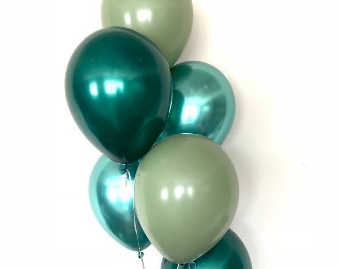 Sage and Eucalyptus Balloons | Light Green Wedding Decor | Green and Gold Balloons | Eucalyptus Balloons | Dark Sage Green Bridal Shower