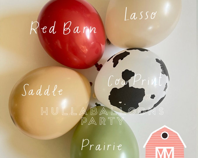 Little Red Barn Balloons | Western Balloons | A Little Cowboy is on the Way Baby Shower | First Rodeo Birthday | How The West Was One