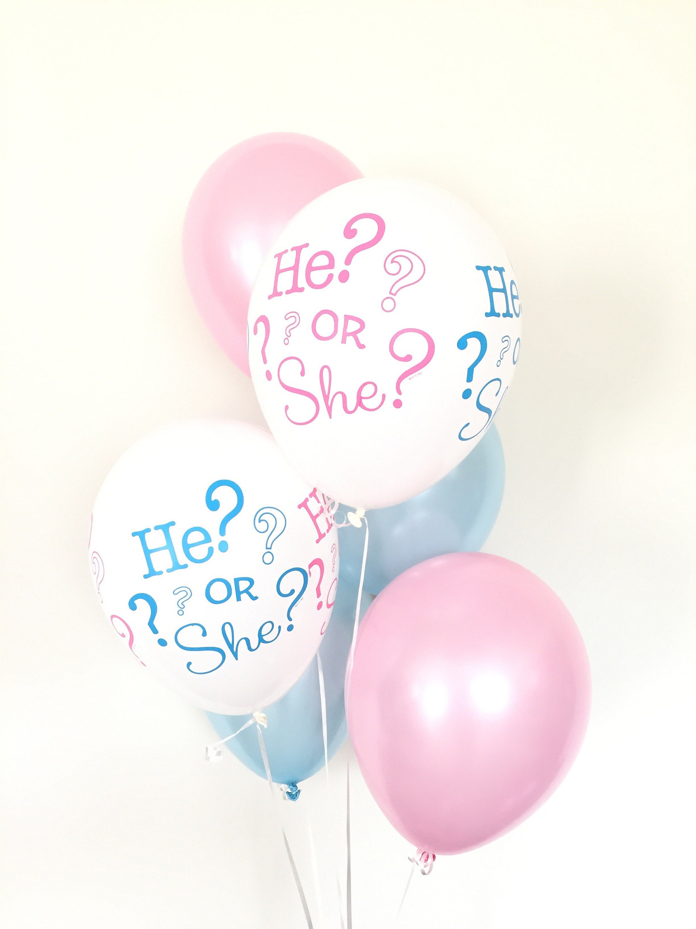 BABY SHOWER BALLOONS Latex Blue baloons Boy Pink Girl Helium Unisex 