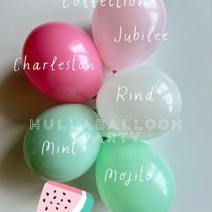 One in a Melon Balloons | Watermelon Birthday | Sweet One Baby Shower | Love is Sweet Summer Bridal Shower Decor | Pink and Green Balloons