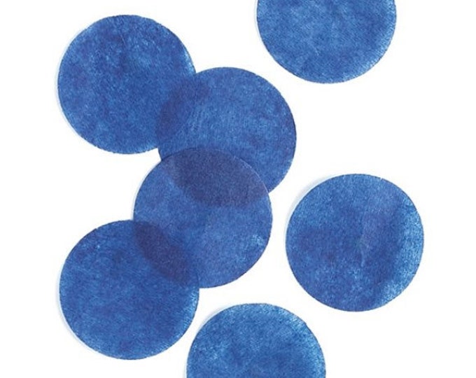 Blue Confetti | Blue Gender Reveal Confetti | Boy Baby Shower Decor | Navy Bridal Shower Decor | Blue Tissue Paper Confetti Circles