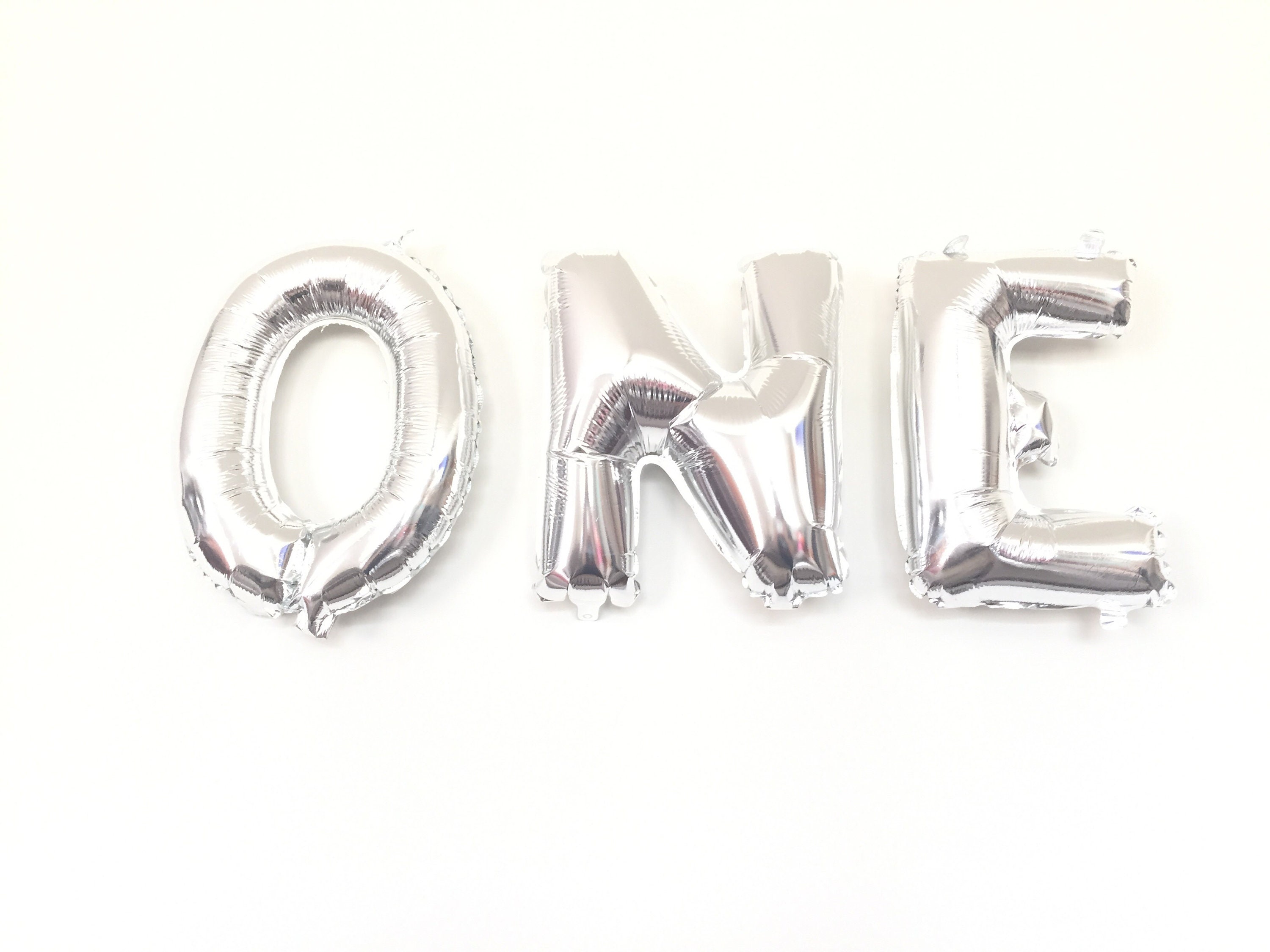 silver one balloon