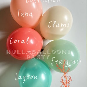 Coral Balloons | Under The Sea Birthday | Beach Gender Reveal Baby Shower | Coral and Aqua Birthday | Baby on Board | Coral Bridal Shower