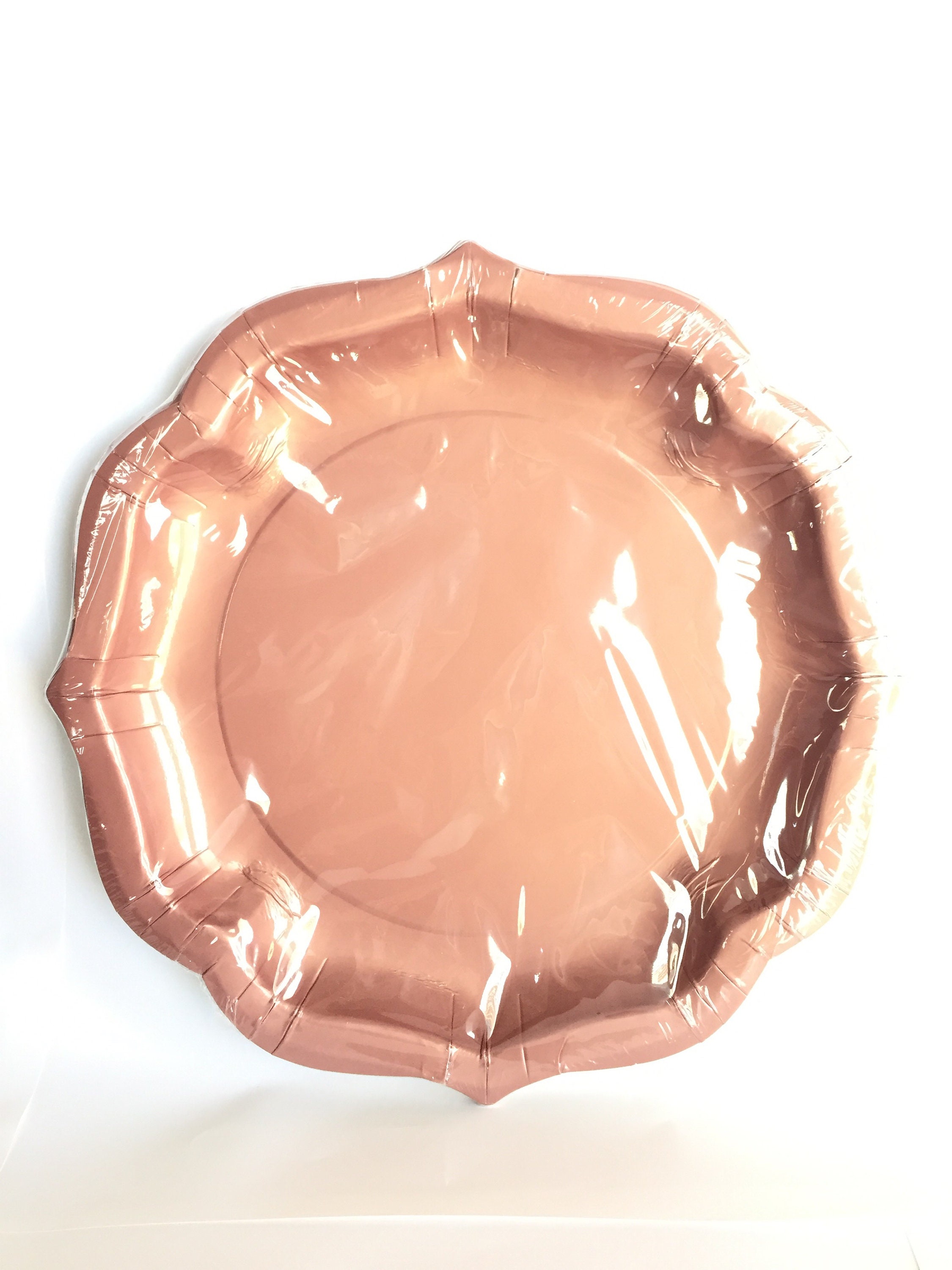Rose Gold Paper Plates Rose Gold Tableware Rose Gold Party Decor