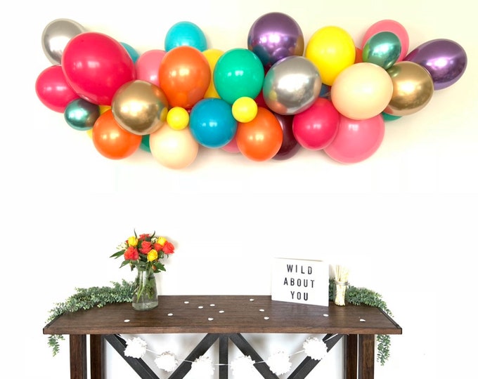 Let’s Fiesta Balloon Garland Kit | Colorful Balloon Garland | Rainbow Balloon Garland | Wild Thing Balloon Garland