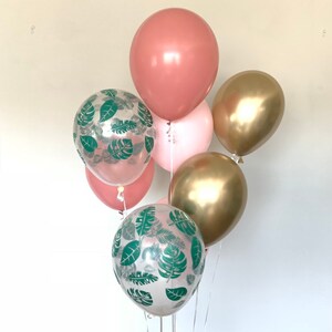 Tropical Pink Balloons | Matte Pink Balloons | Tropical Bridal Shower | Dusty Rose Baby Shower Decor