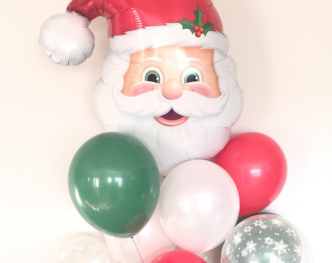 Santa Claus Balloons | Christmas Party Decor | Kids Christmas Party Decor | Baby It's Cold Outside Baby Shower | December Birthday Balloons