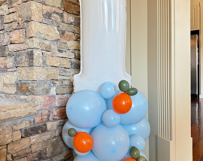 Blue Little Cutie Balloon Tower Kit | Blue Citrus First Birthday Balloons | Sweet to Be One Birthday Party | Our Little Cutie is One