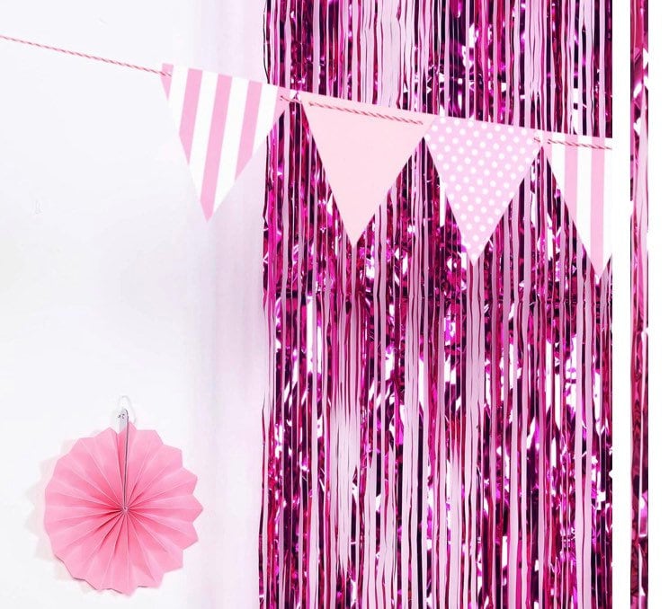 Pink Happy Birthday Fringe Garland - Sweet Paper