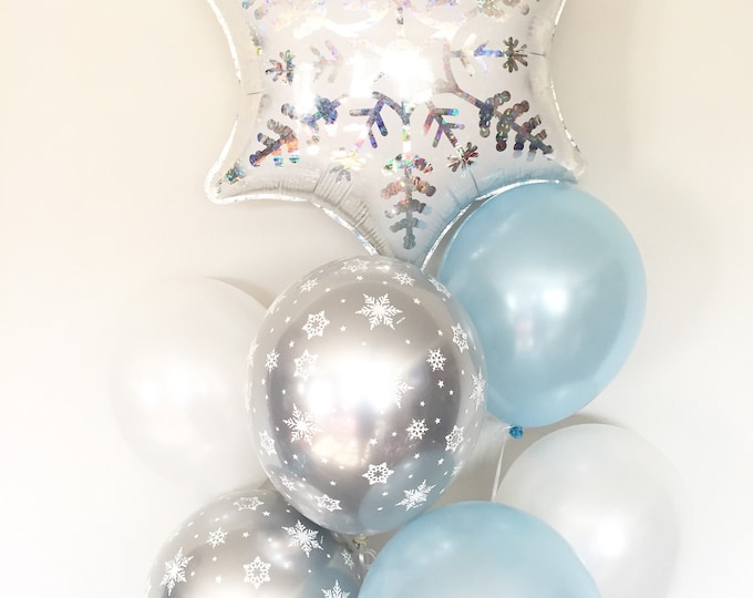 Baby It's Cold Outside Baby Shower Decor | Winter Baby Shower | Snowflake Balloons | Winter ONEderland Birthday Balloons