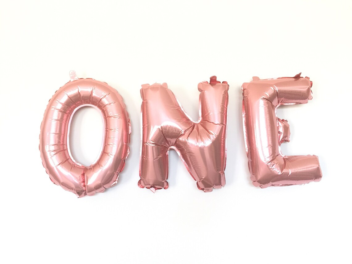 Rose Gold Balloons Rose Gold High Chair Banner First Etsy