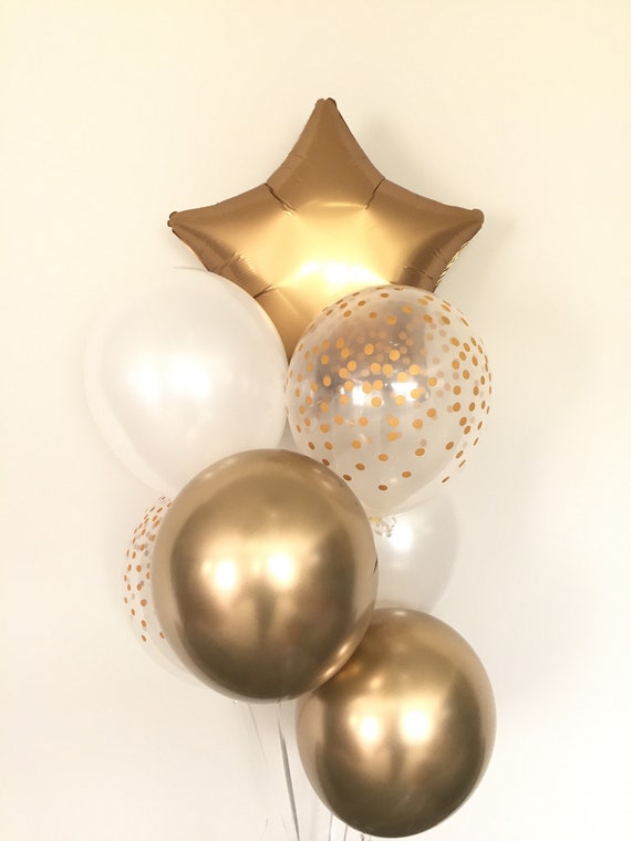 Palloncini Scintillanti Piccole Stelle / Palloncini Oro e Bianchi /  Decorazione Baby Shower Bianca e Oro / Palloncini Compleanno Stella / Birra  Fuori dal Mondo -  Italia