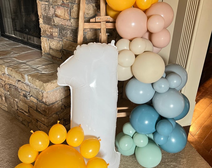 Mint Little Sunshine Balloon Garland DIY Kit | First Trip Around The Sun Birthday | Little Sunshine Baby Shower | Here Comes The Sun Baby