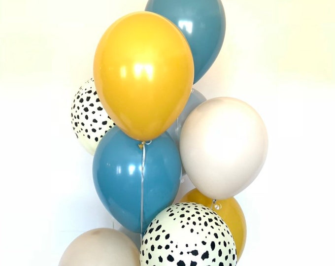 Blue Safari Balloons | Blue Cheetah Balloons | Safari Bridal Shower Decor | It’s A Boy Safari Baby Shower | Boy Jungle Birthday Balloons