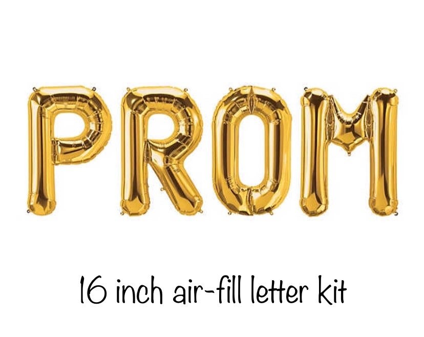 prom letter balloons