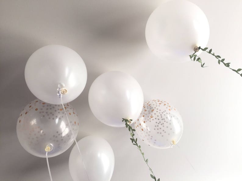 Foliage Balloons White Balloon Bouquet White Balloons Wedding Balloons White and Gold Balloon Bouquet Botanical Balloons