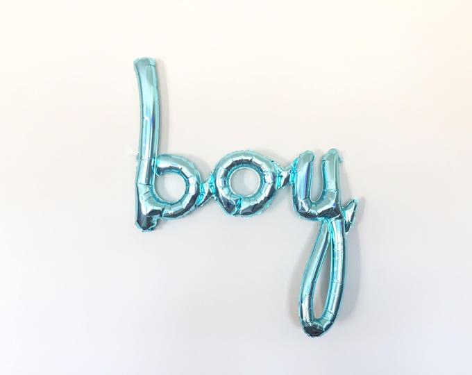 Boy Balloon | Boy Oh Boy Baby Shower Decor | Boy Script Balloon | Blue Balloons | It’s A Boy Baby Shower | Blue and Silver Baby Shower