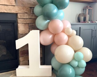 Boho Balloon Garland | Beach Balloon Garland | Blush and Mint Birthday Party | Beach Birthday Balloon Garland | Muted Baby Shower Decor