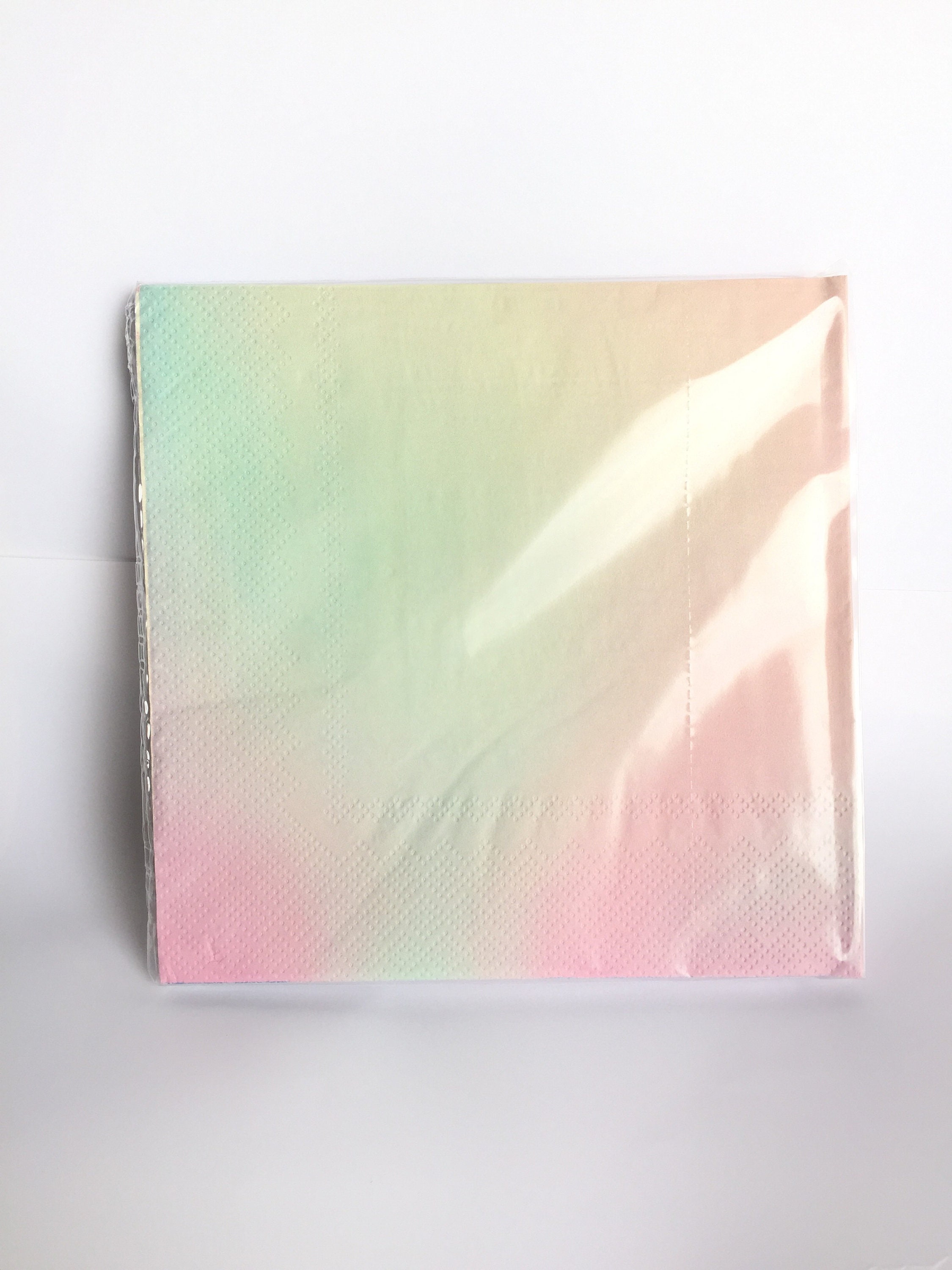 Unicorn Napkins Iridescent Paper Napkins Unicorn Birthday Party