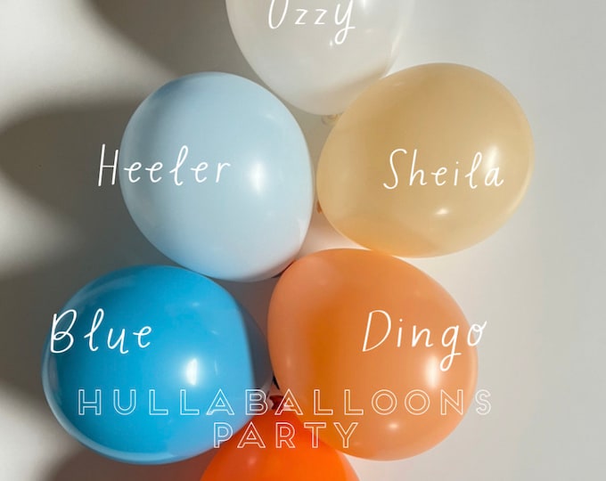 Blue and Orange Balloons | Dog Birthday Party | Gender Reveal Blue and Orange Baby Shower | Balloons for Baby Block Boxes | Aussie Balloons