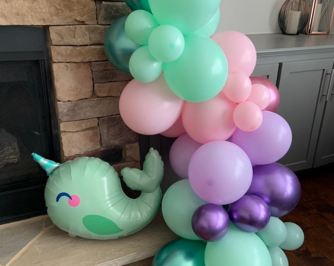 Under The Sea Balloon Garland | Last Splash Bridal Shower Decor | Mermaid Baby Shower Decor | Mermaid Birthday Party