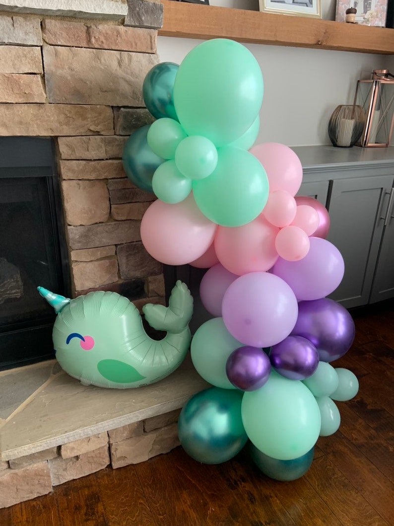 Under The Sea Balloon Garland Last Splash Bridal Shower Decor Mermaid Baby Shower Decor Mermaid Birthday Party
